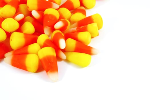 Candy Corn Isolated on a White Background