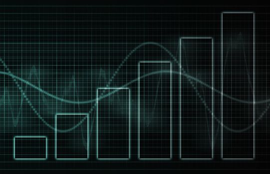 Finance Spreadsheet Chart Data as Abstract Art