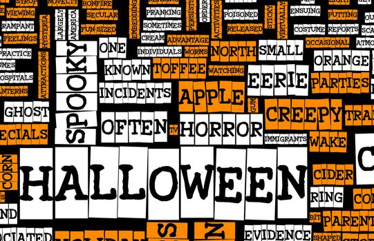 Halloween Art Background Black Orange and White