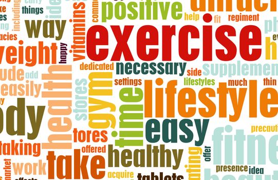 Exercise Fitness Lifestyle as a Background Art