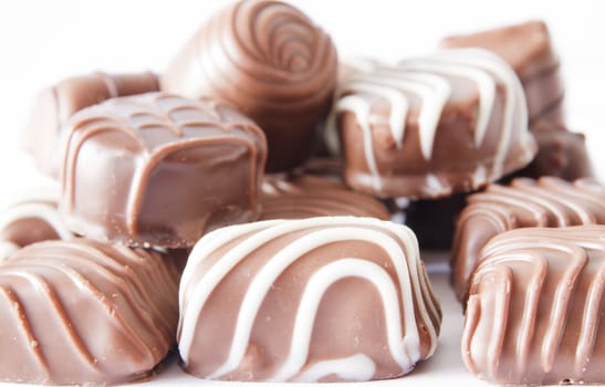 chocolate candy isolated on white