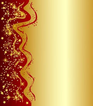 illustration of a abstract christmas background with stars