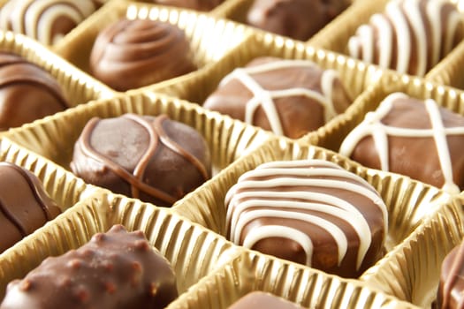 chocolate candy box close up