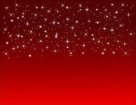 illustration of a red star background