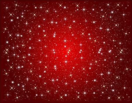 illustration of a red star background