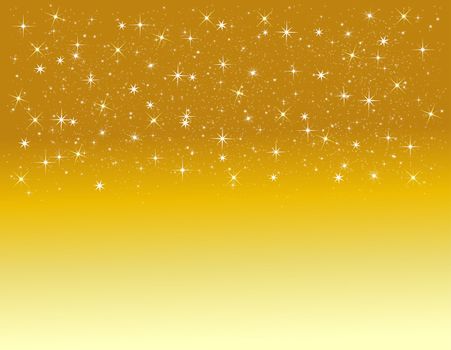 illustration of a golden star background