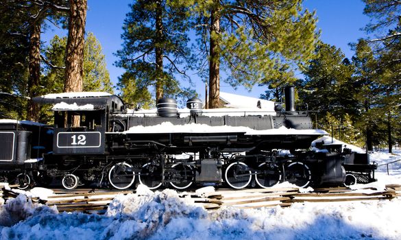 steam locomotive, Flagstaff, Arizona, USA