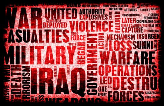 Iraq War as a Grunge Abstract Background