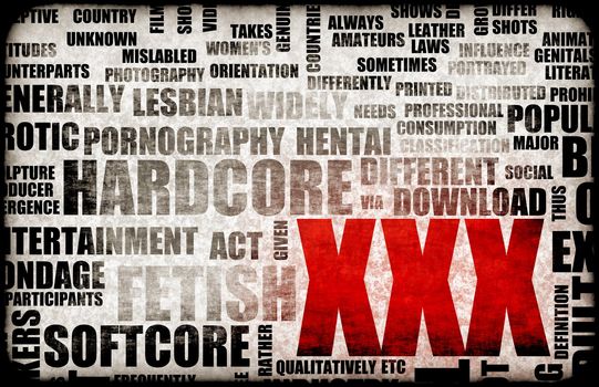 XXX Porn Sex Industry Concept Grunge Background