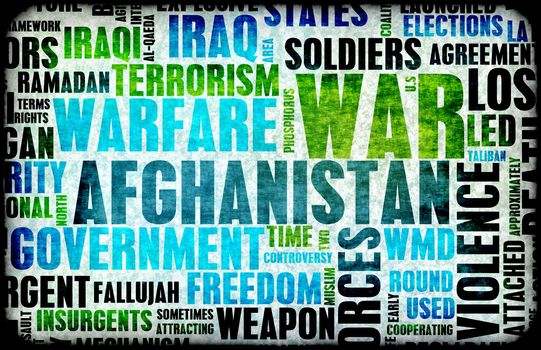 Afghanistan War as a Grunge Abstract Background