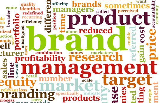 Brand Management Concept as a Art Background