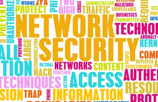 Network Security as a Art Abstract Background