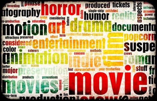 Movie Poster of Film Genres Vintage Background