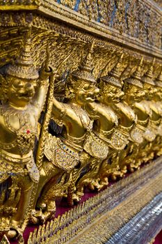 Golden Garuda in Grand Palace Bangkok Thailand