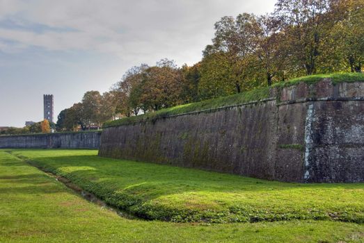 Lucca Walls, Tuscany, Italy in October
