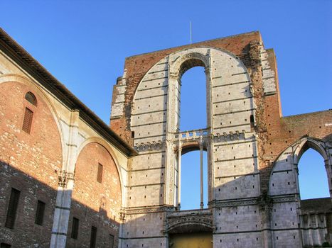 Detail of Siena, Tuscany, Italy in February