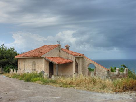 Detail of the coast of Sardinia in Italy