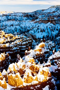 Bryce Canyon National Park in winter, Utah, USA