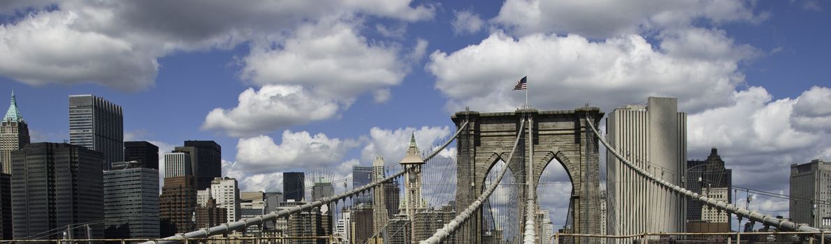 Panoramic View of New York City Buildings, U.S.A.