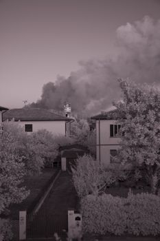 Fire in a Tuscan Town, September 2009