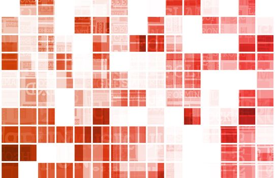 Red Background Modern Data as a Art