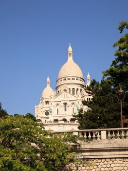 Montmartre hill leads towards the Sacre Coeur church in Paris