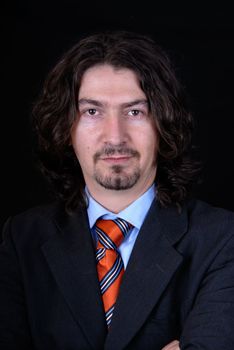 young business man portrait on white background