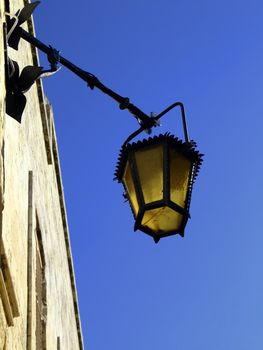 Medieval Lamp in the silent city of Mdina, Malta