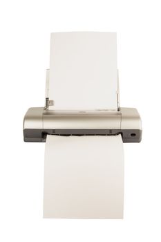 technology computer printinter with paper for edit