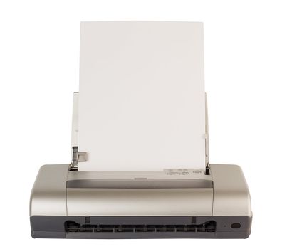 technology computer printinter with paper for edit