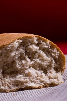bun, macro picture, soft part of bread