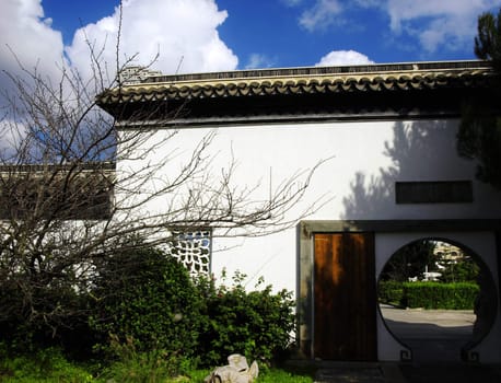 Details of an authentic Asian garden      