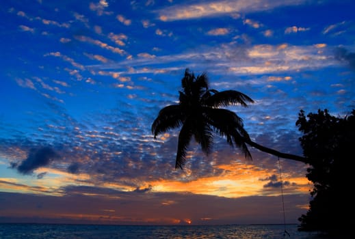 Maldivian Sunset image with nice color