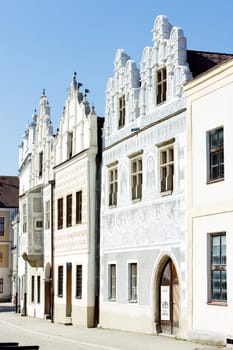 renaissance houses, Slavonice, Czech Republic