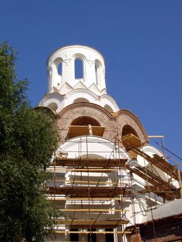 Orthodox church being built without a dome
