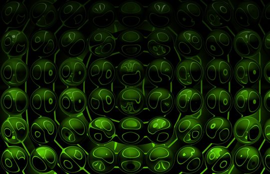 Alien Abstract Vortex Background Art in Swirls