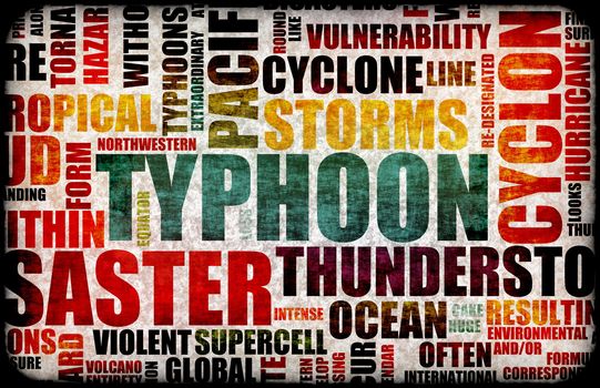 Typhoon Natural Disaster as a Art Background