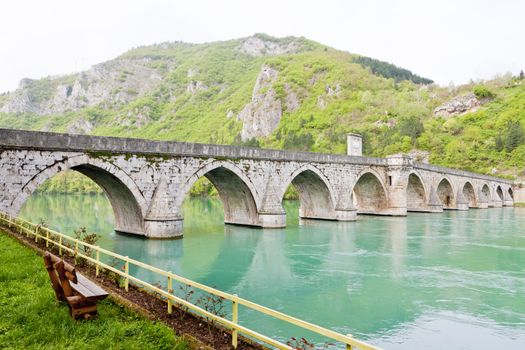 bridge over Drina River, Visegrad, Bosnia and Hercegovina