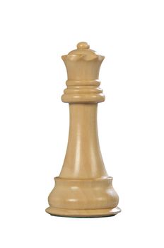 White wooden queen - one of 12 different chess piece