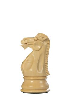 White wooden horse - one of 12 different chess piece