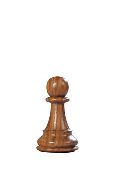 Black (Browne) wooden pawn queen - one of 12 different chess pieces.