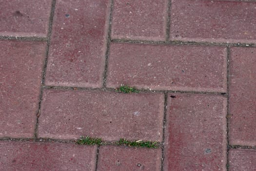 Stone blocks grassed removed close up for use as a background