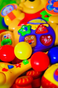 Brightly colored balls as a texture