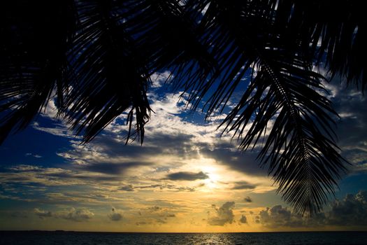 Maldivian Sunset image with nice color