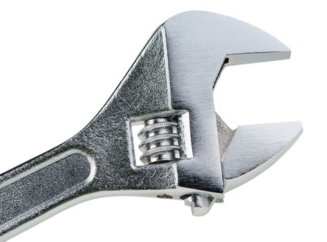 Adjustable spanner. It is isolated on a white background.