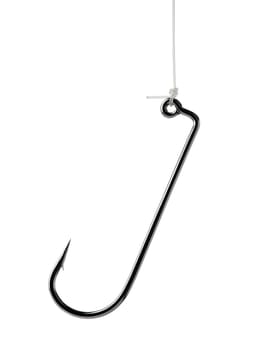 Hook. The big fishing hook isolated on a white background.