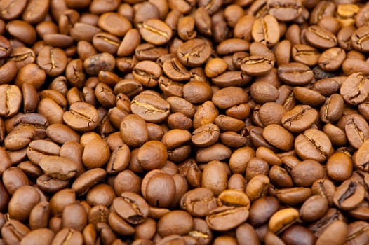 Background from coffee grains. A photo close up