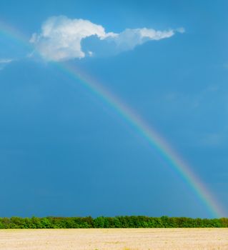 Rainbow. Colorful arc seen in the sky after a rainstorm