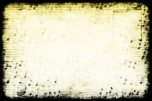 A Music Themed Abstract Grunge Background Texture