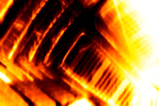 Abstract Flaming Background With Hot Heat Fire